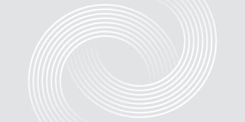 Abstract white glowing geometric lines on gray background illustration.