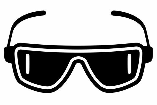 black safety goggles icon clip art preview