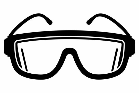 black safety glasses, protective eyewear clip art preview