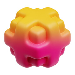 gradient abstract shape 3d icon isolated on the transparent background