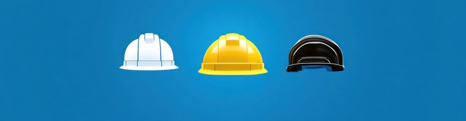Fototapeta premium Construction Safety Equipment Icon Design with Gloves, Boots, Helmet, Goggles, and Mask