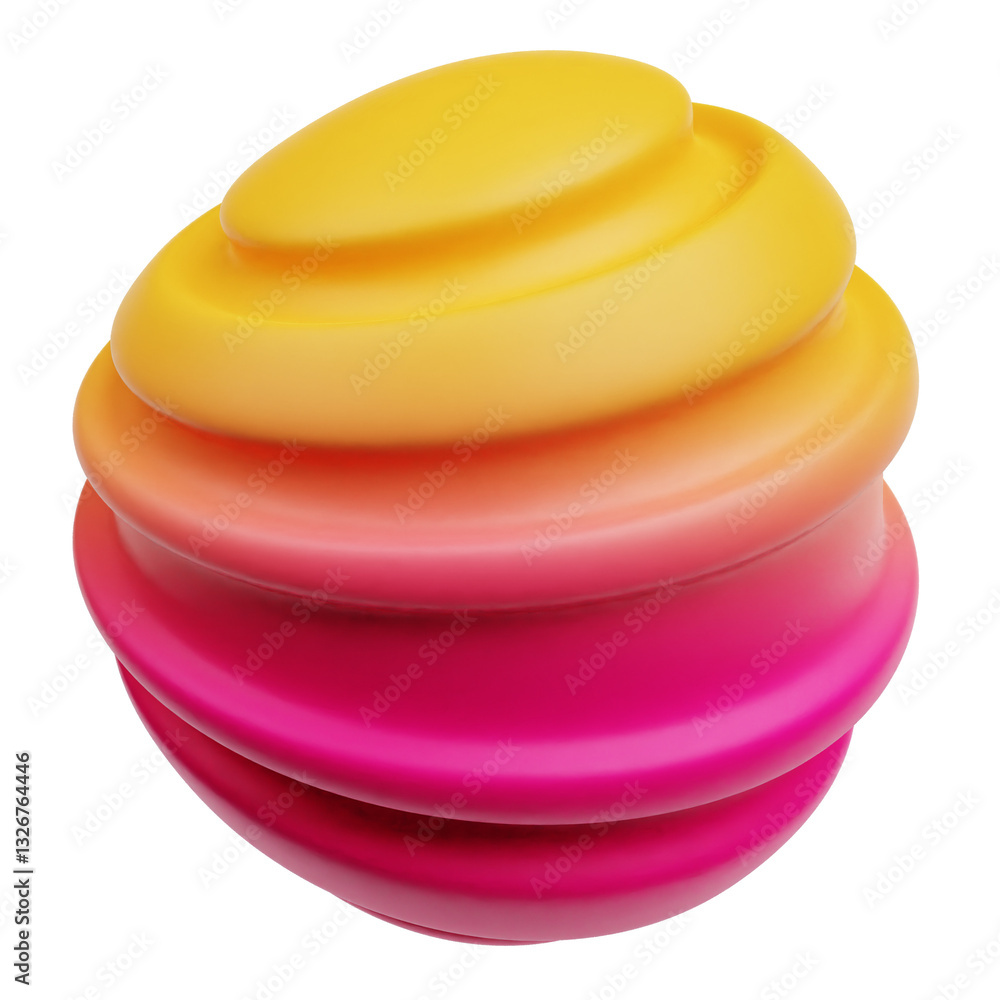 Poster gradient abstract shape 3d icon isolated on the transparent background