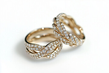 gold ring with diamonds