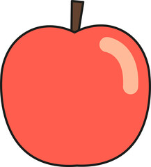 red apple vector illustration