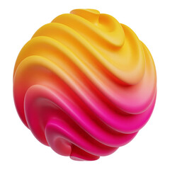 gradient abstract shape 3d icon isolated on the transparent background