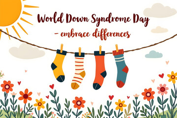 A colorful banner image design created for world down syndrome day 2025