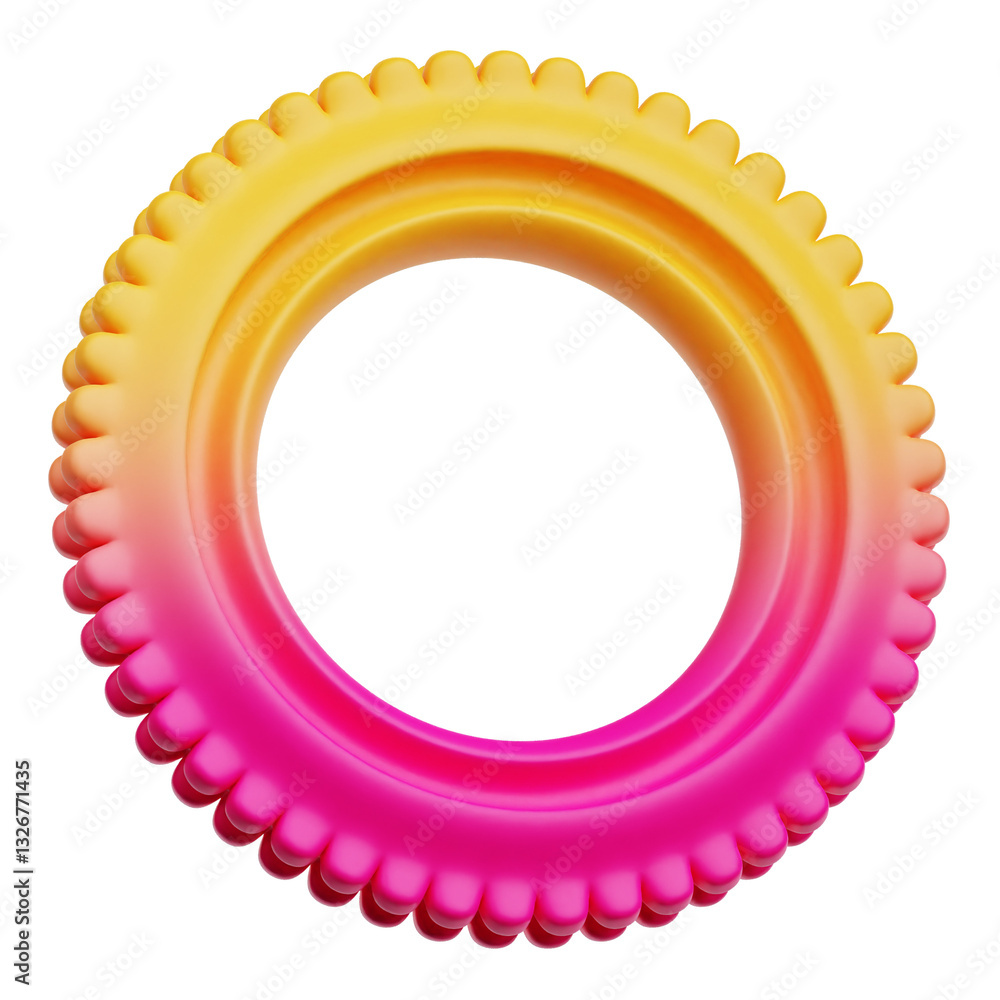 Poster gradient abstract shape 3d icon isolated on the transparent background