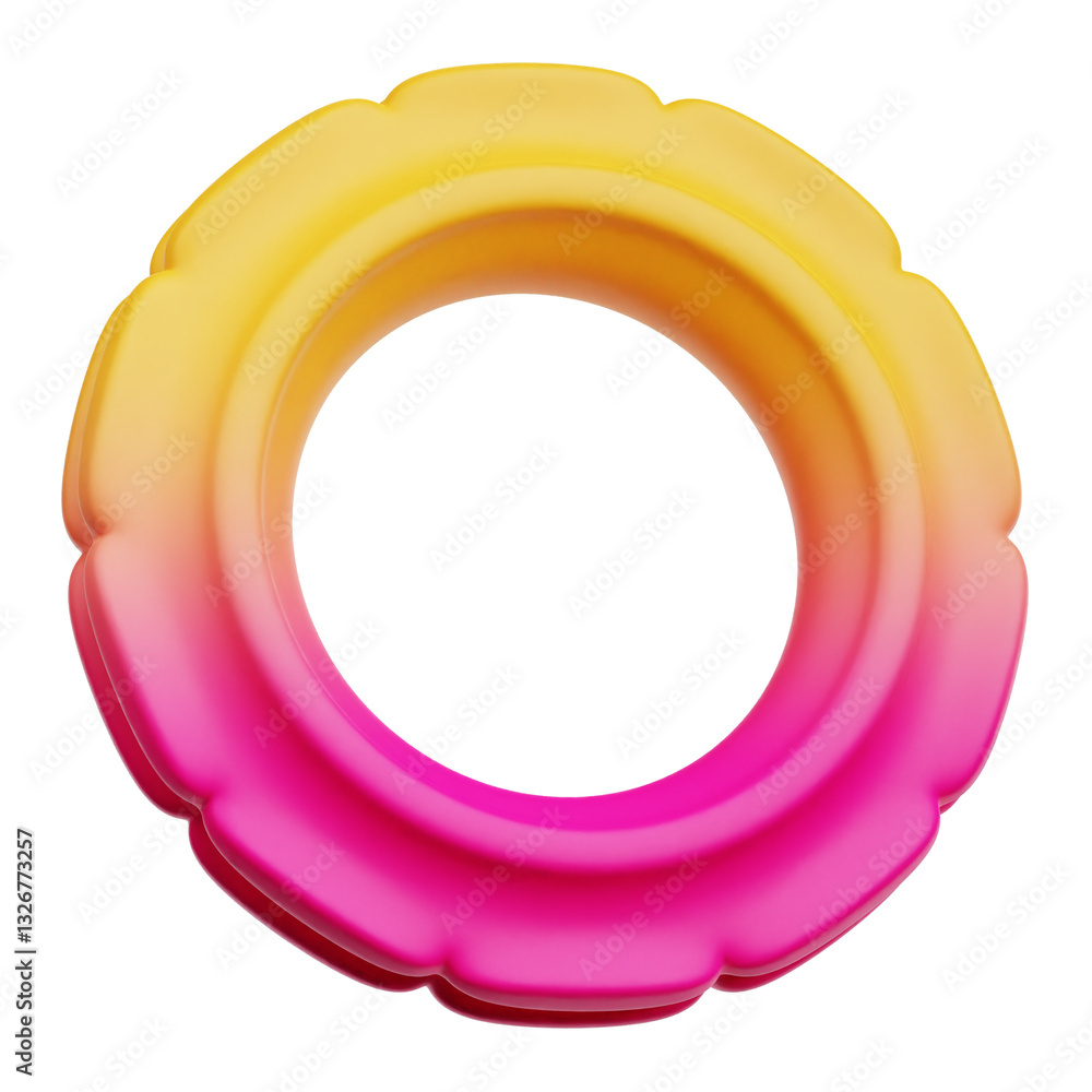 Poster gradient abstract shape 3d icon isolated on the transparent background