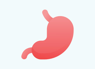 Illustration of an Human Organs Stomach Gradient Icon