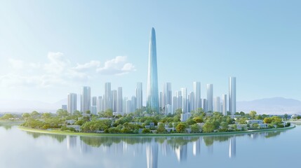 Fototapeta premium modern city architectural scenery