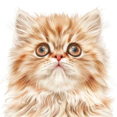 Gentle Kitty Themed Illustration Featuring Kindhearted Cat with Text