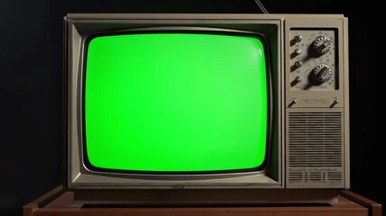 Retro Green Screen TV, Chroma Key Technology