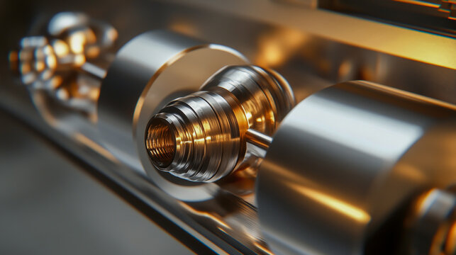 A CNC milling machine precisely cutting copper electrode parts using a solid ball nose end mill tool