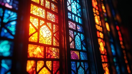 Stained Glass Windows, Church Interior