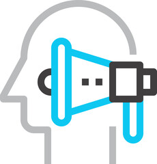 Fototapeta premium pr manager flat line web icon concept
