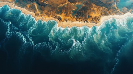 Satellite technology monitors ocean waves and shoreline patterns, providing critical data for geospatial analysis and environmental monitoring.