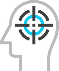 purpose flat line web icon concept