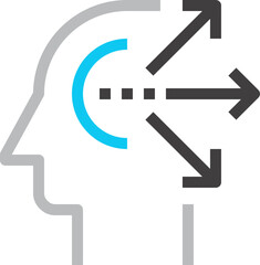 option flat line web icon concept