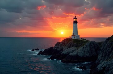 Fototapeta premium lighthouse on the coast