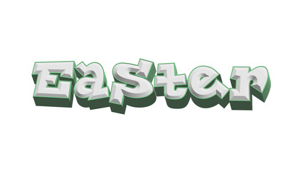 Green Easter Lettering