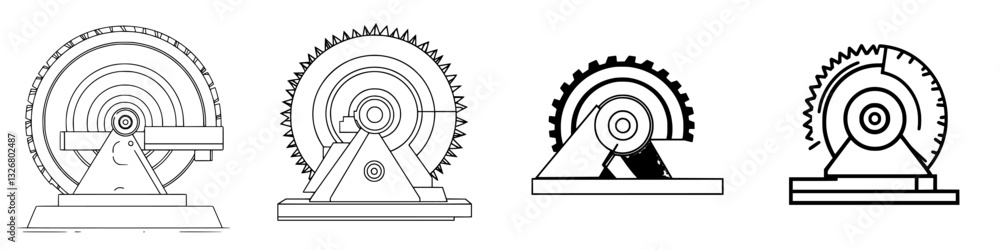 Poster different types of cutting tools on display showcasing various designs and functionalities for indus