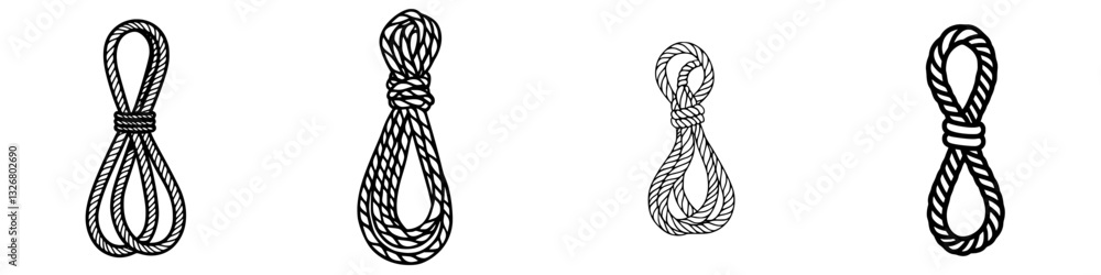 Poster various types of knots displayed in illustrative format showcasing different designs and techniques 