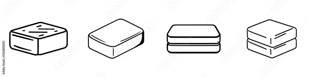 Poster rectangular blocks in various sizes and styles displayed on a clean surface