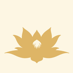 Golden Lotus Flower with Spiritual Aura