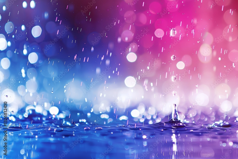 Poster highly detailed close up view of water treatment process with minimalistic and vivid low contrast be
