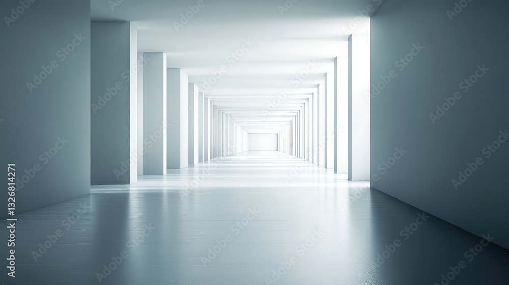 Aufkleber elegant white gradient business background with soft shadows, smooth abstract shapes, and high-end c