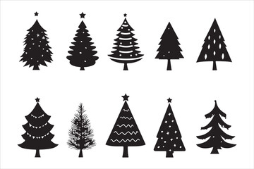 Holiday Christmas Tree Silhouette Pack