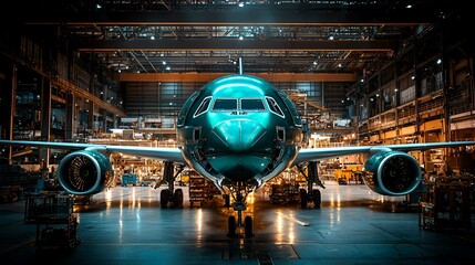 Green Airplane Maintenance in Hangar
