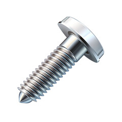 stainless steel bolt on a transparent background
