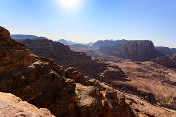 panorama del sito archeologico di Petra, Giordania