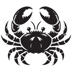 Crab vector silhouette. Crab icon. Crab logo 
