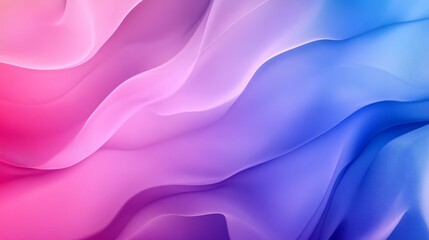 Obraz premium Abstract gradient wavy fabric in pink and blue tones