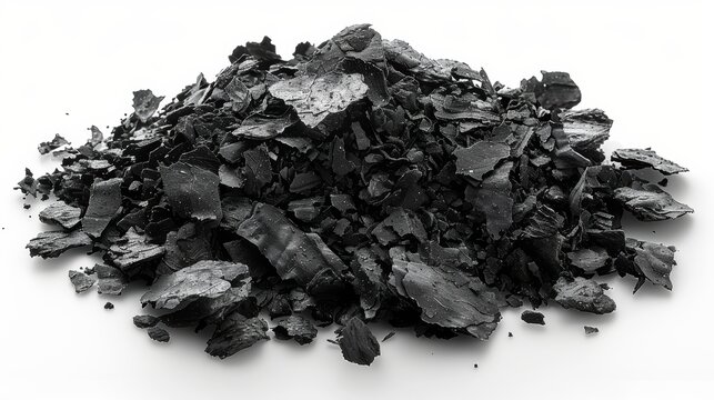 Isolated Cigarette Ash on White Background with Minimalistic Top View and Perfect Focus