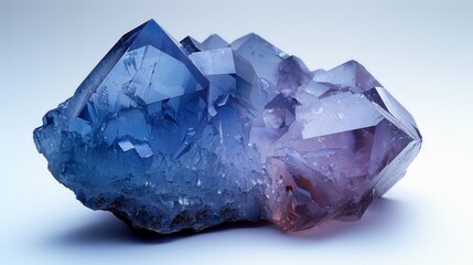 Isolated Sapphire Piece on White Background with Clean Lines and High Quality Rendering