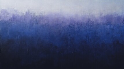 Abstract painting with blue and purple gradient textured brushstrokes