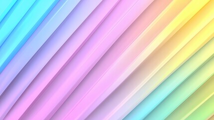 Fototapeta premium Pastel Rainbow Diagonal Stripes Abstract Background