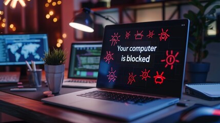 Malicious Cyber Attack on a Laptop Computer in an Office Environment