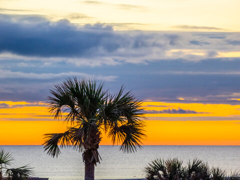 Sunrise over the Atlantic Ocean from St Augustine Beach Florida USA