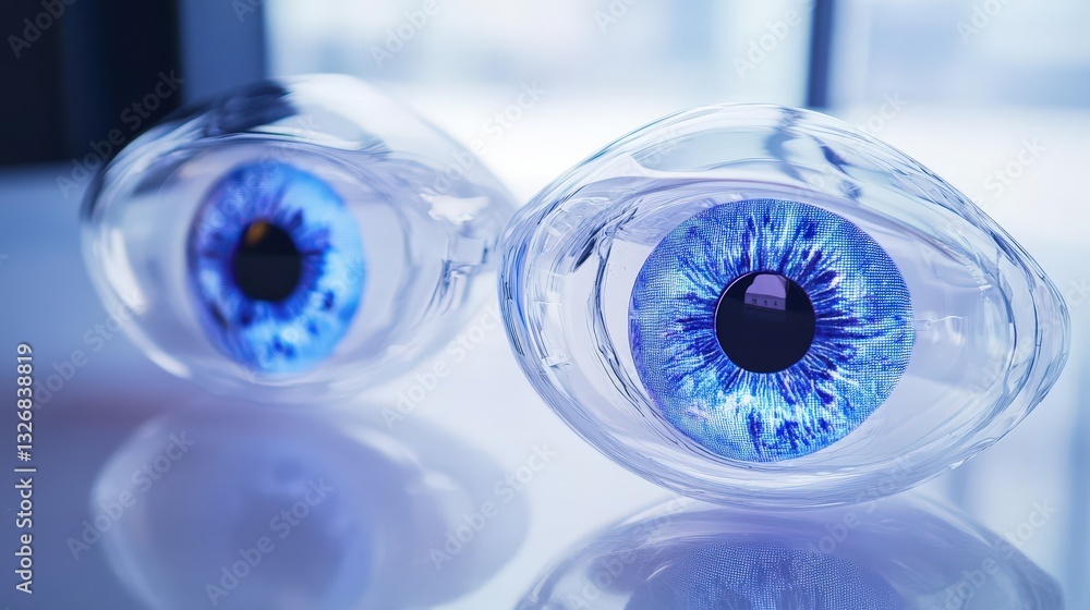 Poster a pair of smart contact lenses with built-in augmented reality interface