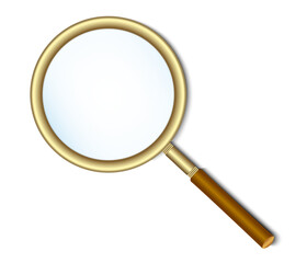 Magnifying glass isolated on a transparent background. Vector illustration