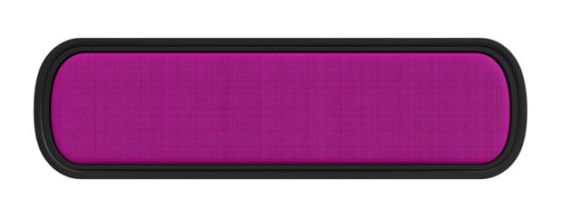 Black rectangular frame button with purple surface