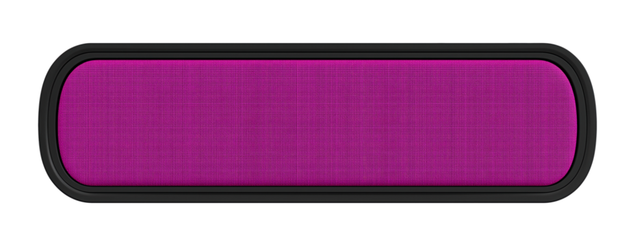 Black rectangular frame button with purple surface