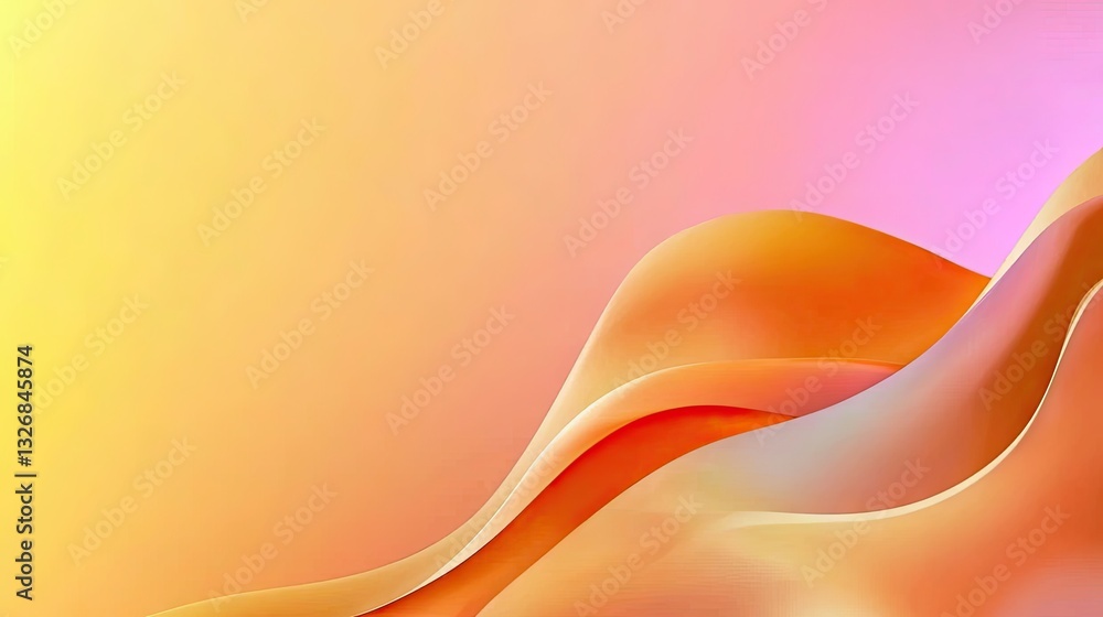 Aufkleber a smooth gradient background in warm tones, leaving ample space for customizable text.