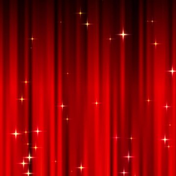 Loop video of glittering curtain background (red) [square video]