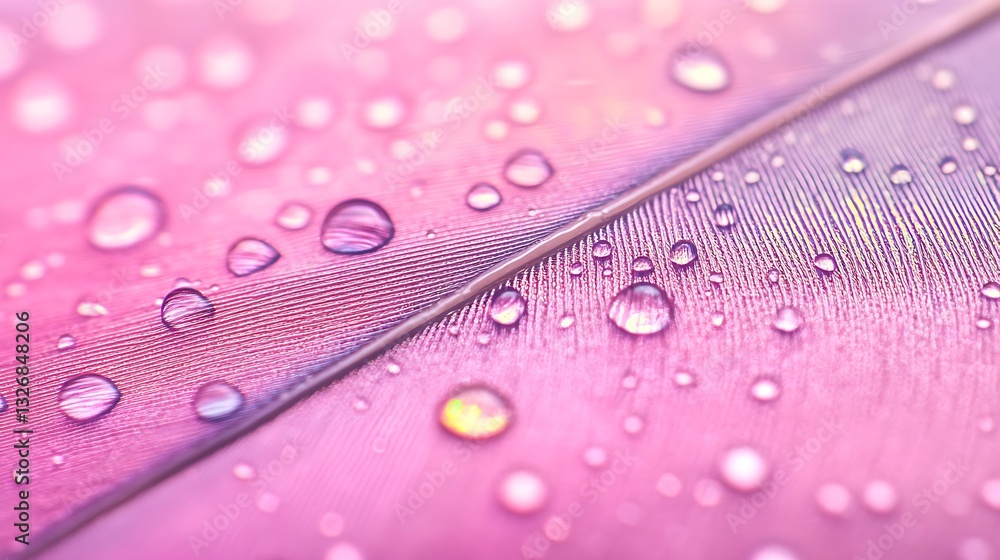 Aufkleber close-up of a colorful surface with water droplets reflecting light.