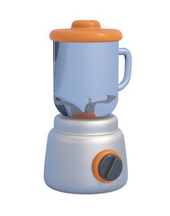 Cartoon electric blender isolated on transparent background. 3D illustration